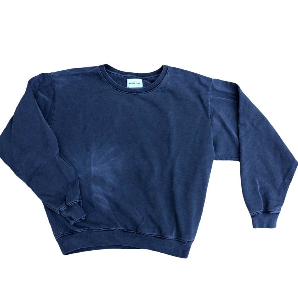 MELROSE PLACE Rosewood Crew Neck Asphalt Sweatshirt Men's LARGE Grey Pullover‍‍